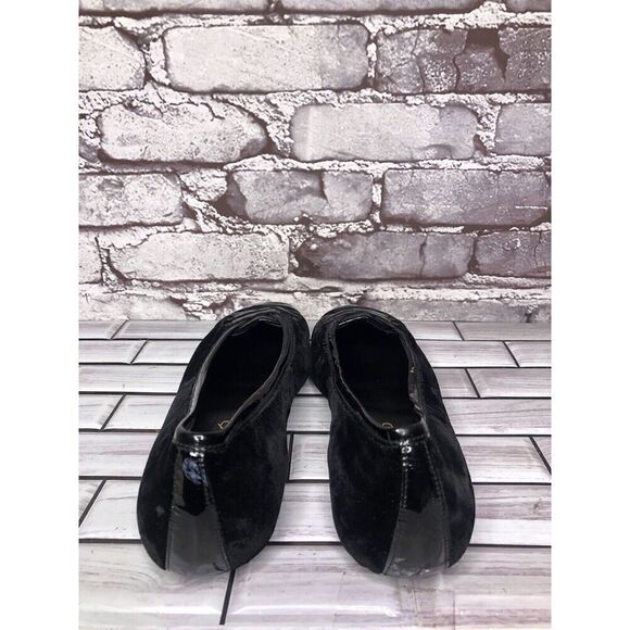 Mascaro Black Suede Patent Square Toe Ballet Flats Shoes Women’s Sz 38.5EU/8M US - Picture 7 of 16